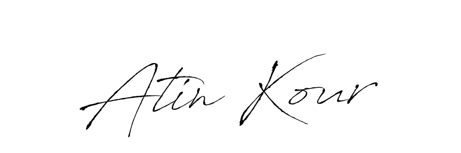 Make a beautiful signature design for name Atin Kour. With this signature (Antro_Vectra) style, you can create a handwritten signature for free. Atin Kour signature style 6 images and pictures png