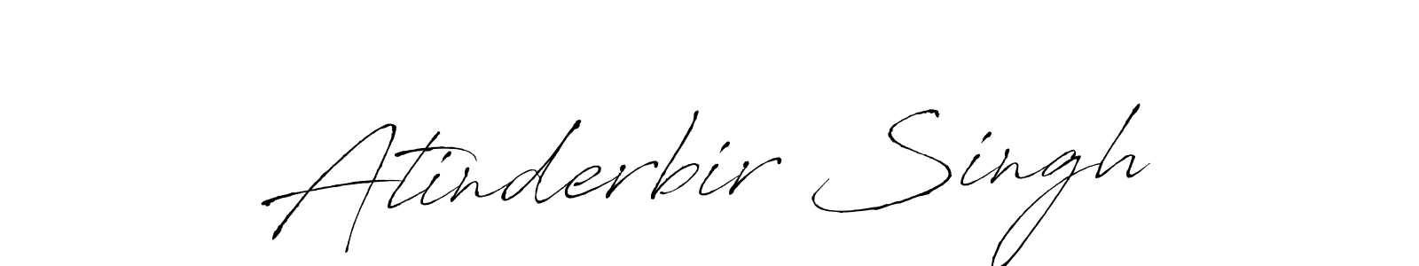 How to make Atinderbir Singh name signature. Use Antro_Vectra style for creating short signs online. This is the latest handwritten sign. Atinderbir Singh signature style 6 images and pictures png
