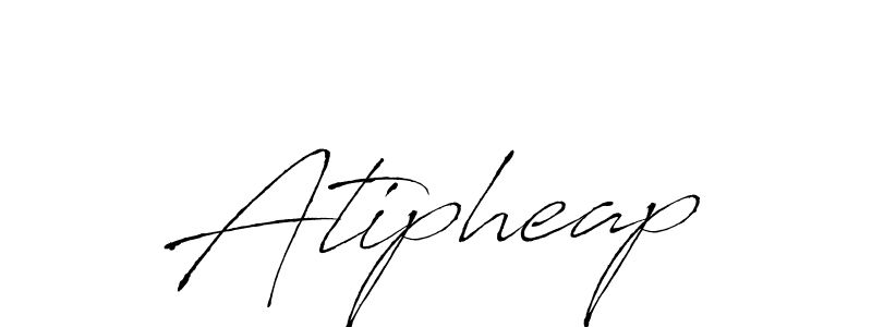 Use a signature maker to create a handwritten signature online. With this signature software, you can design (Antro_Vectra) your own signature for name Atipheap. Atipheap signature style 6 images and pictures png