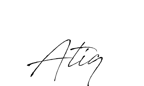 Make a beautiful signature design for name Atiq . With this signature (Antro_Vectra) style, you can create a handwritten signature for free. Atiq  signature style 6 images and pictures png