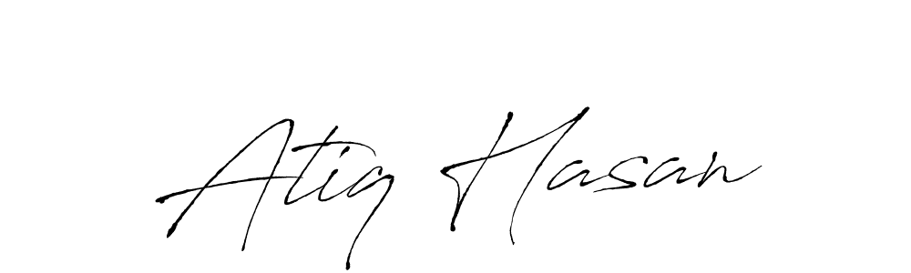 Create a beautiful signature design for name Atiq Hasan. With this signature (Antro_Vectra) fonts, you can make a handwritten signature for free. Atiq Hasan signature style 6 images and pictures png