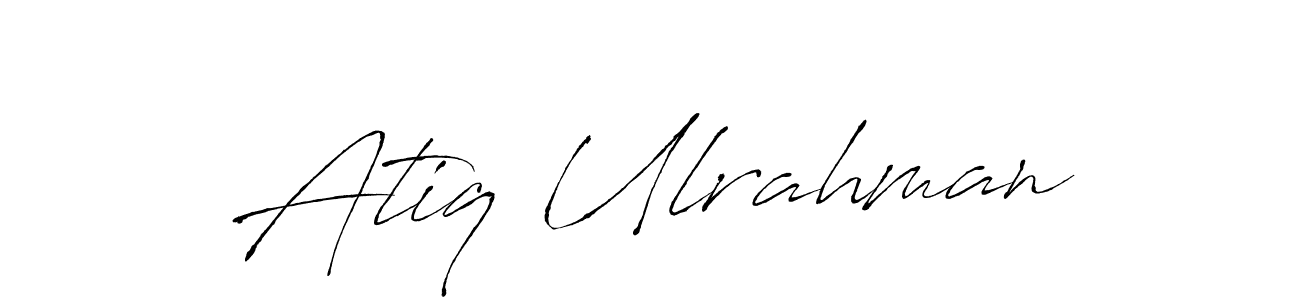 Also You can easily find your signature by using the search form. We will create Atiq Ulrahman name handwritten signature images for you free of cost using Antro_Vectra sign style. Atiq Ulrahman signature style 6 images and pictures png