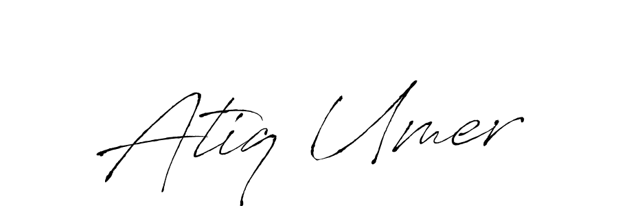 You should practise on your own different ways (Antro_Vectra) to write your name (Atiq Umer) in signature. don't let someone else do it for you. Atiq Umer signature style 6 images and pictures png