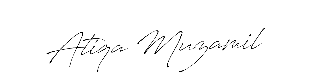 Antro_Vectra is a professional signature style that is perfect for those who want to add a touch of class to their signature. It is also a great choice for those who want to make their signature more unique. Get Atiqa Muzamil name to fancy signature for free. Atiqa Muzamil signature style 6 images and pictures png