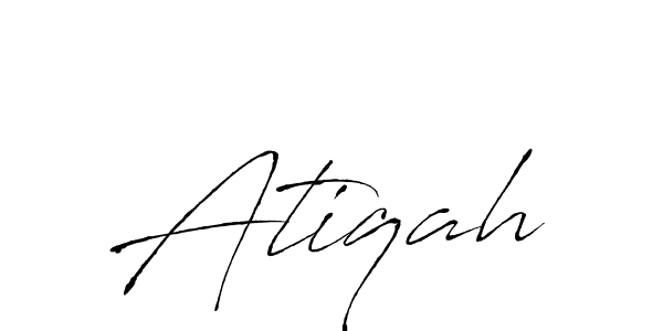 Atiqah stylish signature style. Best Handwritten Sign (Antro_Vectra) for my name. Handwritten Signature Collection Ideas for my name Atiqah. Atiqah signature style 6 images and pictures png