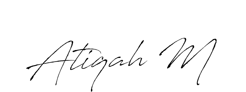 Make a beautiful signature design for name Atiqah M. Use this online signature maker to create a handwritten signature for free. Atiqah M signature style 6 images and pictures png