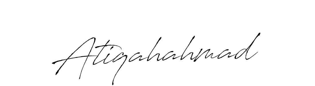 The best way (Antro_Vectra) to make a short signature is to pick only two or three words in your name. The name Atiqahahmad include a total of six letters. For converting this name. Atiqahahmad signature style 6 images and pictures png