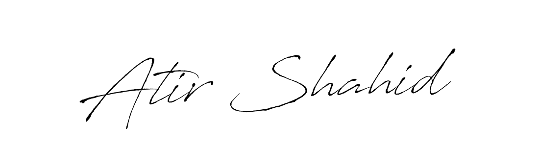 Use a signature maker to create a handwritten signature online. With this signature software, you can design (Antro_Vectra) your own signature for name Atir Shahid. Atir Shahid signature style 6 images and pictures png