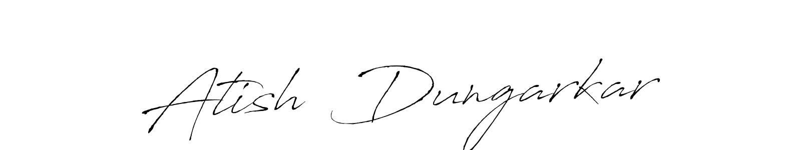 The best way (Antro_Vectra) to make a short signature is to pick only two or three words in your name. The name Atish  Dungarkar include a total of six letters. For converting this name. Atish  Dungarkar signature style 6 images and pictures png