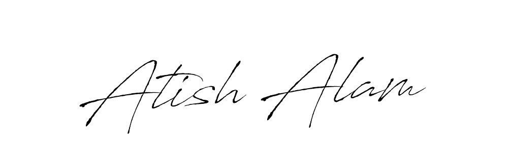 Make a beautiful signature design for name Atish Alam. With this signature (Antro_Vectra) style, you can create a handwritten signature for free. Atish Alam signature style 6 images and pictures png