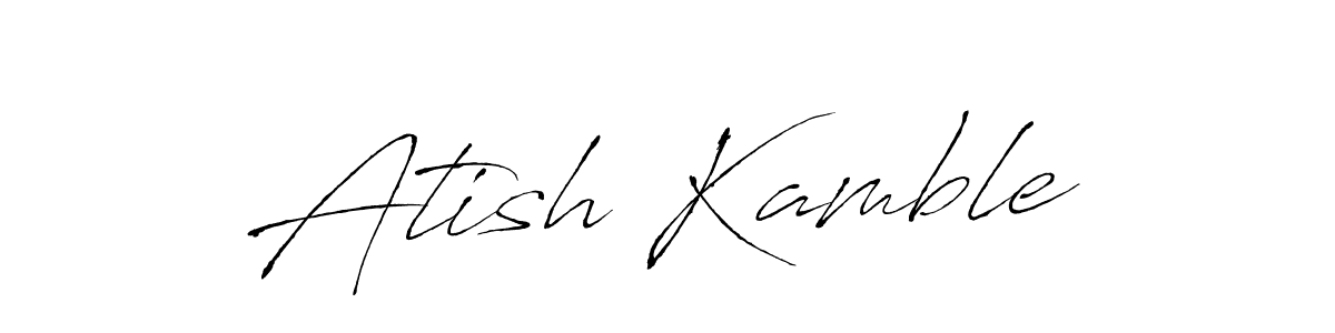 How to make Atish Kamble name signature. Use Antro_Vectra style for creating short signs online. This is the latest handwritten sign. Atish Kamble signature style 6 images and pictures png