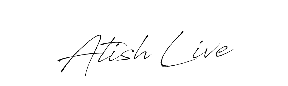 How to make Atish Live name signature. Use Antro_Vectra style for creating short signs online. This is the latest handwritten sign. Atish Live signature style 6 images and pictures png