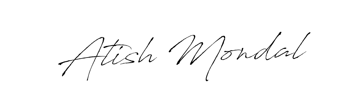 Make a beautiful signature design for name Atish Mondal. With this signature (Antro_Vectra) style, you can create a handwritten signature for free. Atish Mondal signature style 6 images and pictures png