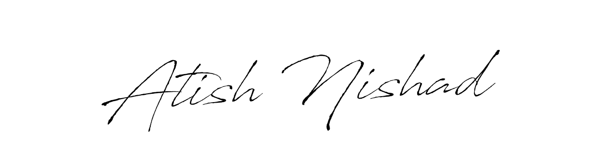 Create a beautiful signature design for name Atish Nishad. With this signature (Antro_Vectra) fonts, you can make a handwritten signature for free. Atish Nishad signature style 6 images and pictures png