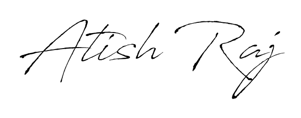 Elevate your brand with a stunning Atish Raj eSignature. The Antro_Vectra style provides a balanced, flowing aesthetic for everyday signing. Atish Raj signature style 6 images and pictures png