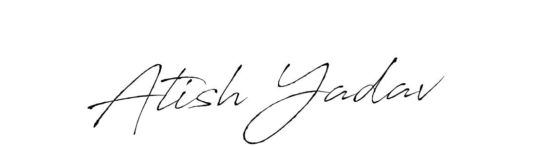 Atish Yadav stylish signature style. Best Handwritten Sign (Antro_Vectra) for my name. Handwritten Signature Collection Ideas for my name Atish Yadav. Atish Yadav signature style 6 images and pictures png