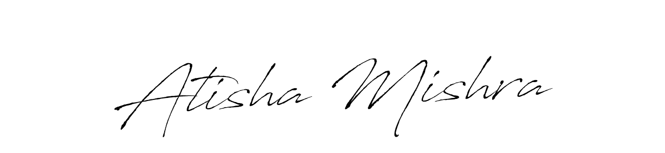 Make a beautiful signature design for name Atisha Mishra. With this signature (Antro_Vectra) style, you can create a handwritten signature for free. Atisha Mishra signature style 6 images and pictures png