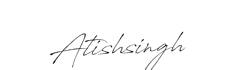 Create a beautiful signature design for name Atishsingh. With this signature (Antro_Vectra) fonts, you can make a handwritten signature for free. Atishsingh signature style 6 images and pictures png