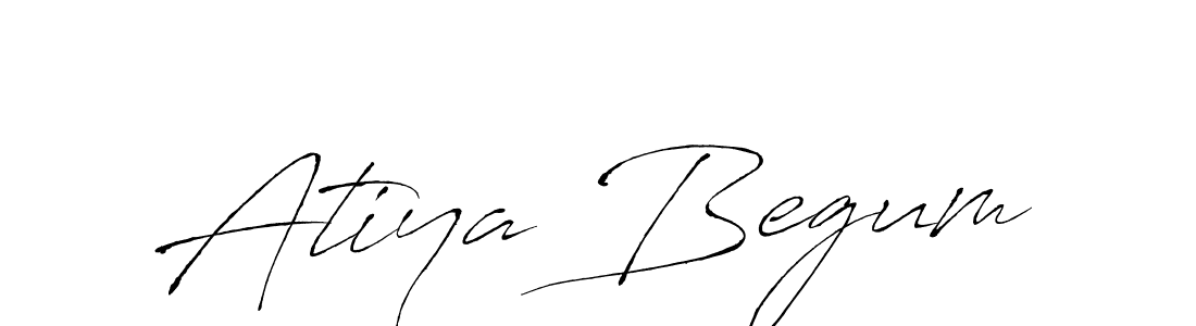 Create a beautiful signature design for name Atiya Begum. With this signature (Antro_Vectra) fonts, you can make a handwritten signature for free. Atiya Begum signature style 6 images and pictures png