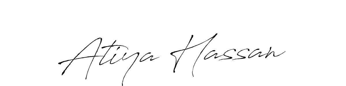 Also we have Atiya Hassan name is the best signature style. Create professional handwritten signature collection using Antro_Vectra autograph style. Atiya Hassan signature style 6 images and pictures png