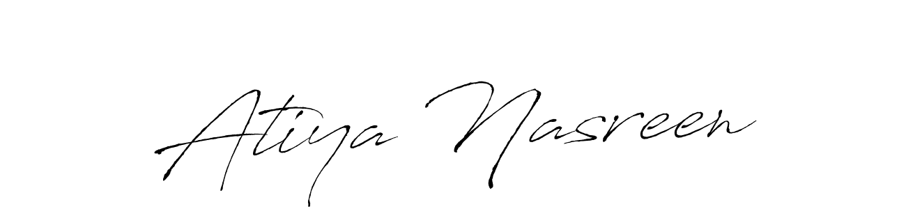Also we have Atiya Nasreen name is the best signature style. Create professional handwritten signature collection using Antro_Vectra autograph style. Atiya Nasreen signature style 6 images and pictures png