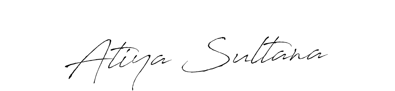 How to make Atiya Sultana name signature. Use Antro_Vectra style for creating short signs online. This is the latest handwritten sign. Atiya Sultana signature style 6 images and pictures png