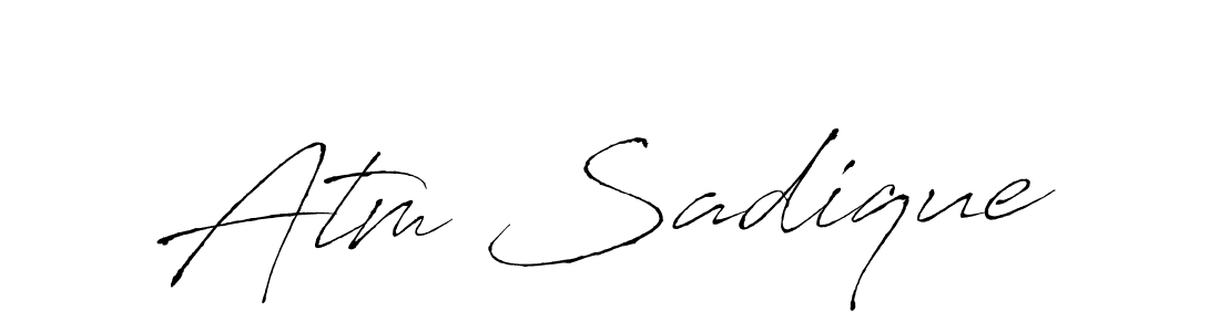 How to make Atm Sadique signature? Antro_Vectra is a professional autograph style. Create handwritten signature for Atm Sadique name. Atm Sadique signature style 6 images and pictures png