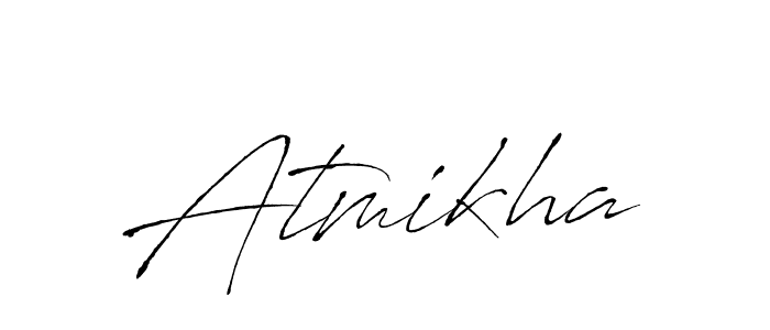How to make Atmikha name signature. Use Antro_Vectra style for creating short signs online. This is the latest handwritten sign. Atmikha signature style 6 images and pictures png