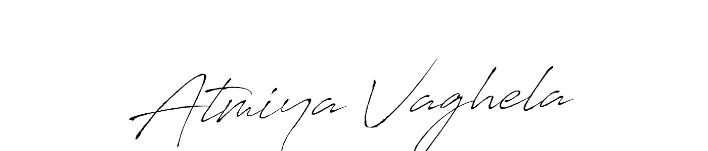 How to make Atmiya Vaghela name signature. Use Antro_Vectra style for creating short signs online. This is the latest handwritten sign. Atmiya Vaghela signature style 6 images and pictures png