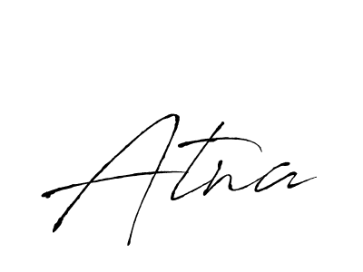Use a signature maker to create a handwritten signature online. With this signature software, you can design (Antro_Vectra) your own signature for name Atna. Atna signature style 6 images and pictures png