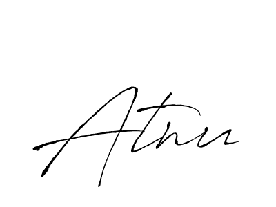 Use a signature maker to create a handwritten signature online. With this signature software, you can design (Antro_Vectra) your own signature for name Atnu. Atnu signature style 6 images and pictures png