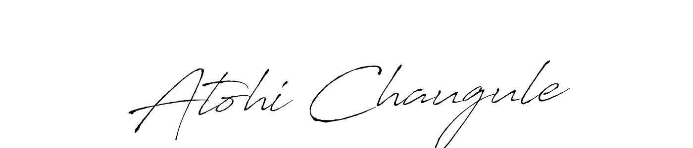 How to make Atohi Chaugule signature? Antro_Vectra is a professional autograph style. Create handwritten signature for Atohi Chaugule name. Atohi Chaugule signature style 6 images and pictures png