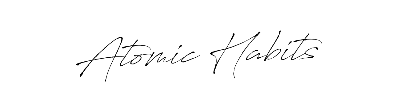 Make a beautiful signature design for name Atomic Habits. With this signature (Antro_Vectra) style, you can create a handwritten signature for free. Atomic Habits signature style 6 images and pictures png