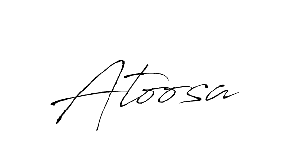 Make a beautiful signature design for name Atoosa. With this signature (Antro_Vectra) style, you can create a handwritten signature for free. Atoosa signature style 6 images and pictures png