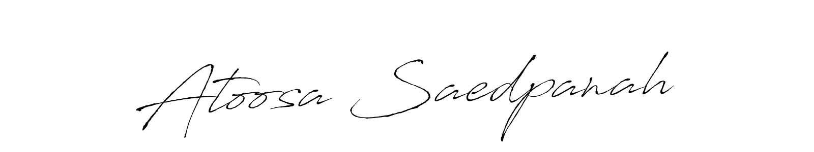 You can use this online signature creator to create a handwritten signature for the name Atoosa Saedpanah. This is the best online autograph maker. Atoosa Saedpanah signature style 6 images and pictures png
