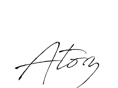 Design your own signature with our free online signature maker. With this signature software, you can create a handwritten (Antro_Vectra) signature for name Atoz. Atoz signature style 6 images and pictures png