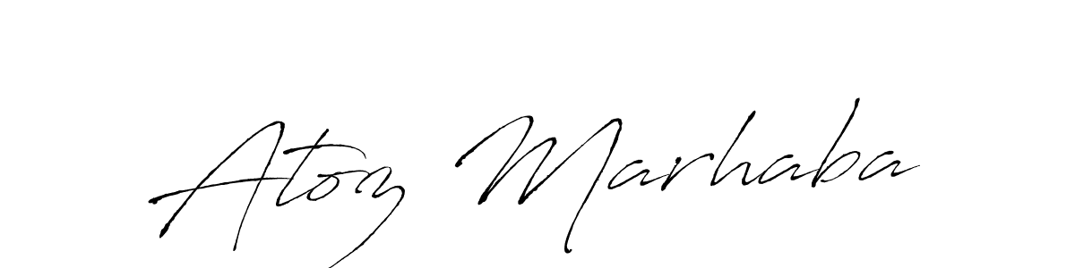 Make a beautiful signature design for name Atoz Marhaba. With this signature (Antro_Vectra) style, you can create a handwritten signature for free. Atoz Marhaba signature style 6 images and pictures png