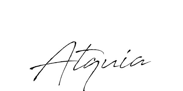 Design your own signature with our free online signature maker. With this signature software, you can create a handwritten (Antro_Vectra) signature for name Atquia. Atquia signature style 6 images and pictures png