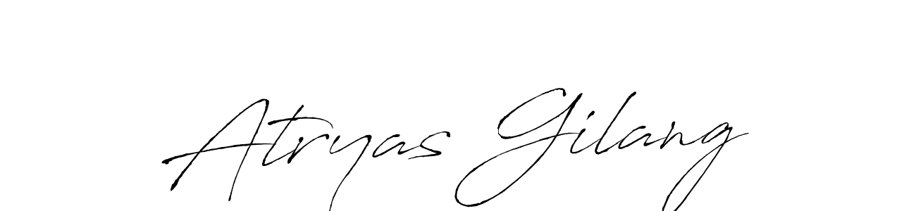 Antro_Vectra is a professional signature style that is perfect for those who want to add a touch of class to their signature. It is also a great choice for those who want to make their signature more unique. Get Atryas Gilang name to fancy signature for free. Atryas Gilang signature style 6 images and pictures png