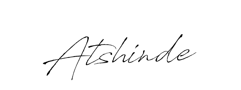 Make a beautiful signature design for name Atshinde. With this signature (Antro_Vectra) style, you can create a handwritten signature for free. Atshinde signature style 6 images and pictures png