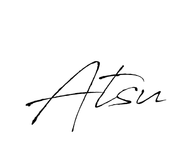 Make a beautiful signature design for name Atsu. With this signature (Antro_Vectra) style, you can create a handwritten signature for free. Atsu signature style 6 images and pictures png