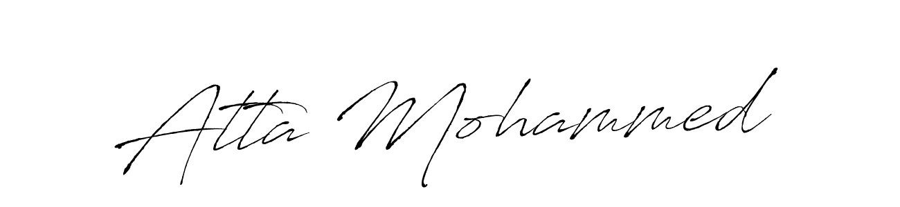 Atta Mohammed stylish signature style. Best Handwritten Sign (Antro_Vectra) for my name. Handwritten Signature Collection Ideas for my name Atta Mohammed. Atta Mohammed signature style 6 images and pictures png