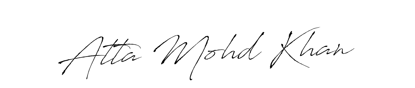 Atta Mohd Khan stylish signature style. Best Handwritten Sign (Antro_Vectra) for my name. Handwritten Signature Collection Ideas for my name Atta Mohd Khan. Atta Mohd Khan signature style 6 images and pictures png