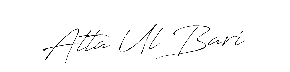 How to make Atta Ul Bari name signature. Use Antro_Vectra style for creating short signs online. This is the latest handwritten sign. Atta Ul Bari signature style 6 images and pictures png
