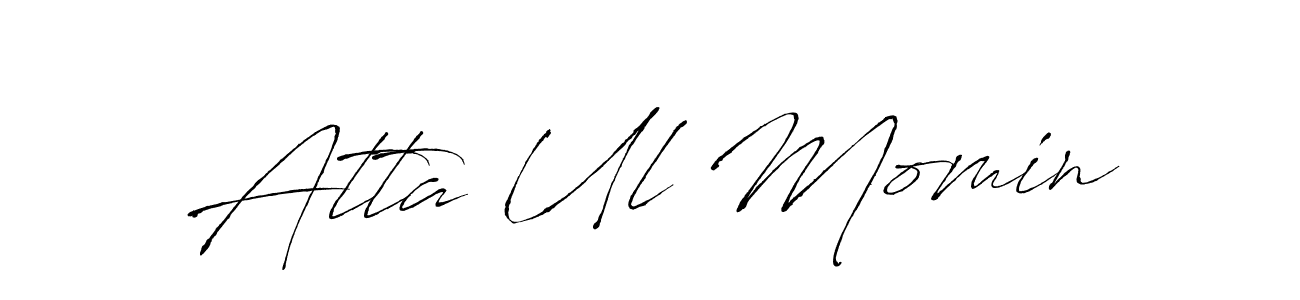 This is the best signature style for the Atta Ul Momin name. Also you like these signature font (Antro_Vectra). Mix name signature. Atta Ul Momin signature style 6 images and pictures png