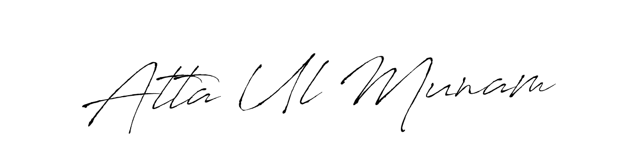 You should practise on your own different ways (Antro_Vectra) to write your name (Atta Ul Munam) in signature. don't let someone else do it for you. Atta Ul Munam signature style 6 images and pictures png
