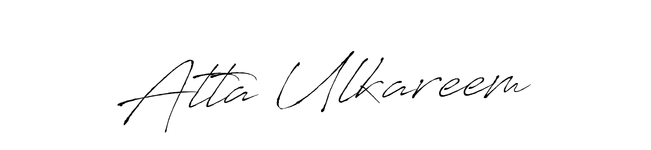 Atta Ulkareem stylish signature style. Best Handwritten Sign (Antro_Vectra) for my name. Handwritten Signature Collection Ideas for my name Atta Ulkareem. Atta Ulkareem signature style 6 images and pictures png