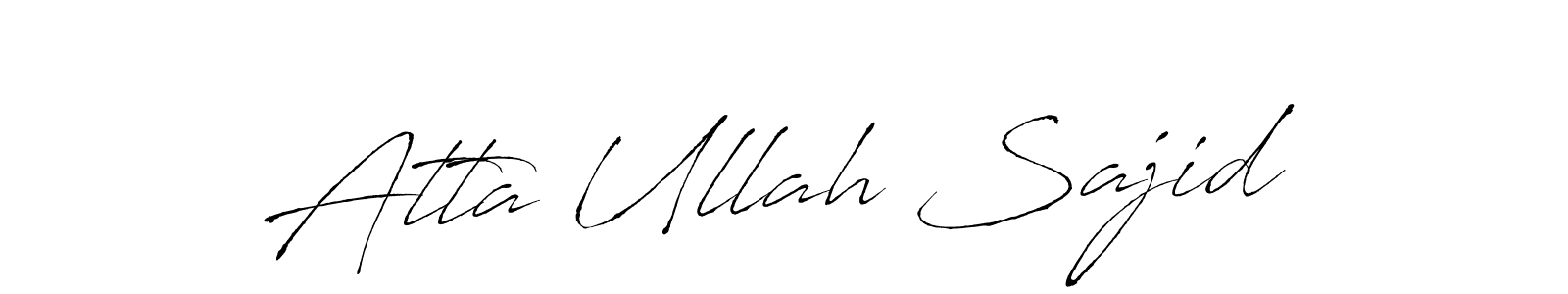 Make a beautiful signature design for name Atta Ullah Sajid. With this signature (Antro_Vectra) style, you can create a handwritten signature for free. Atta Ullah Sajid signature style 6 images and pictures png