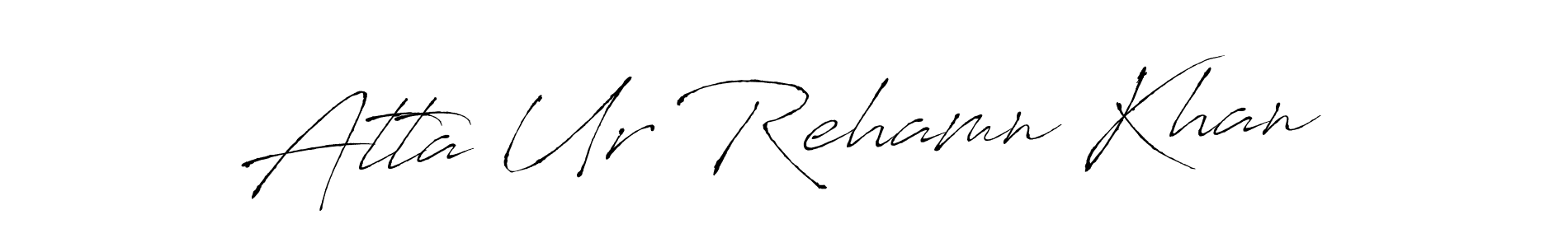 Make a beautiful signature design for name Atta Ur Rehamn Khan. With this signature (Antro_Vectra) style, you can create a handwritten signature for free. Atta Ur Rehamn Khan signature style 6 images and pictures png
