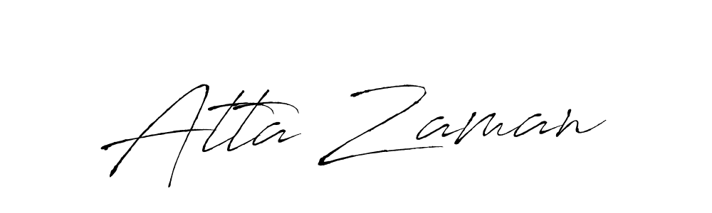 Design your own signature with our free online signature maker. With this signature software, you can create a handwritten (Antro_Vectra) signature for name Atta Zaman. Atta Zaman signature style 6 images and pictures png